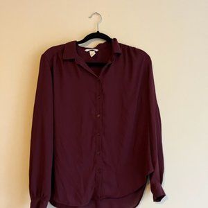 Wine color formal top